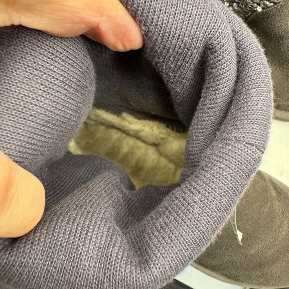 UGG Australia Camaya Gray Suede Knit Sequin Tall Boots Women's Size 7-1006711 - Picture 10 of 10